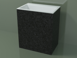 Freestanding washbasin (03R146303, Nero Assoluto M03, L 72, P 48, H 85 cm)