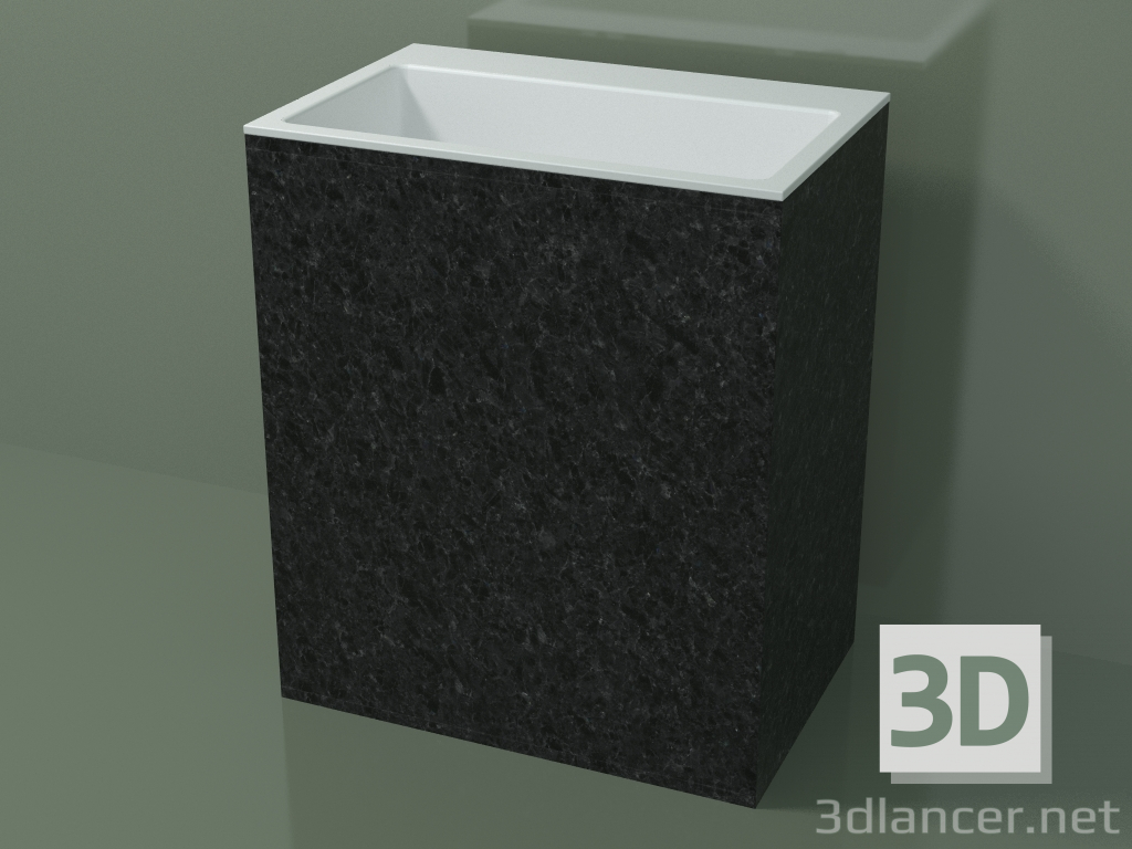 3D modeli Ayaklı lavabo (03R146303, Nero Assoluto M03, L 72, P 48, H 85 cm) - önizleme