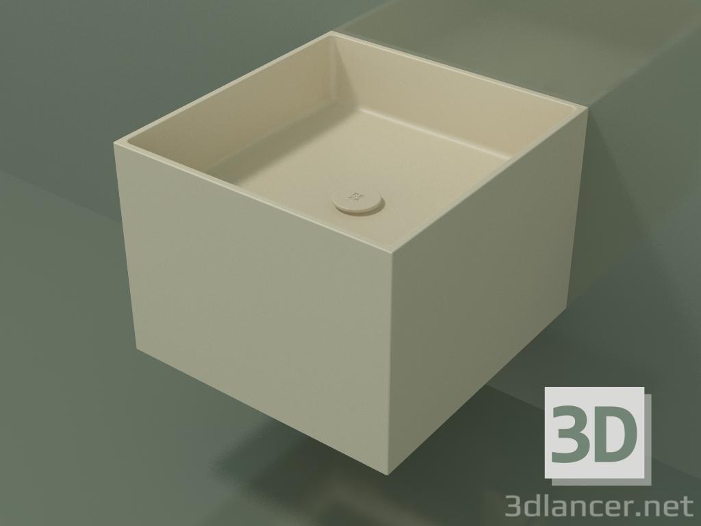 modello 3D Lavabo sospeso (02UN22301, Bone C39, L 48, P 50, H 36 cm) - anteprima