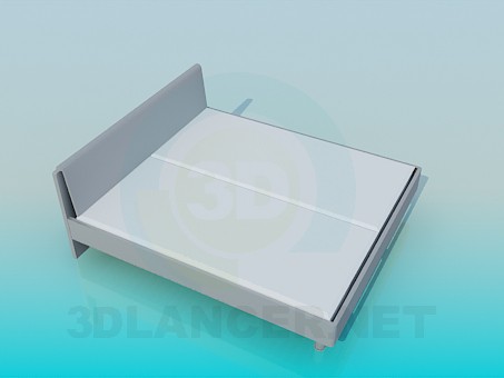 3d model Bed with orthopedic mattress - preview