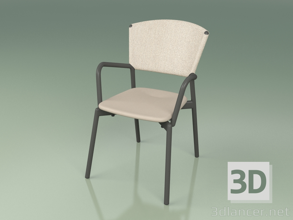 modello 3D Sedia 021 (Metallo Fumo, Sabbia, Resina Poliuretanica Talpa) - anteprima