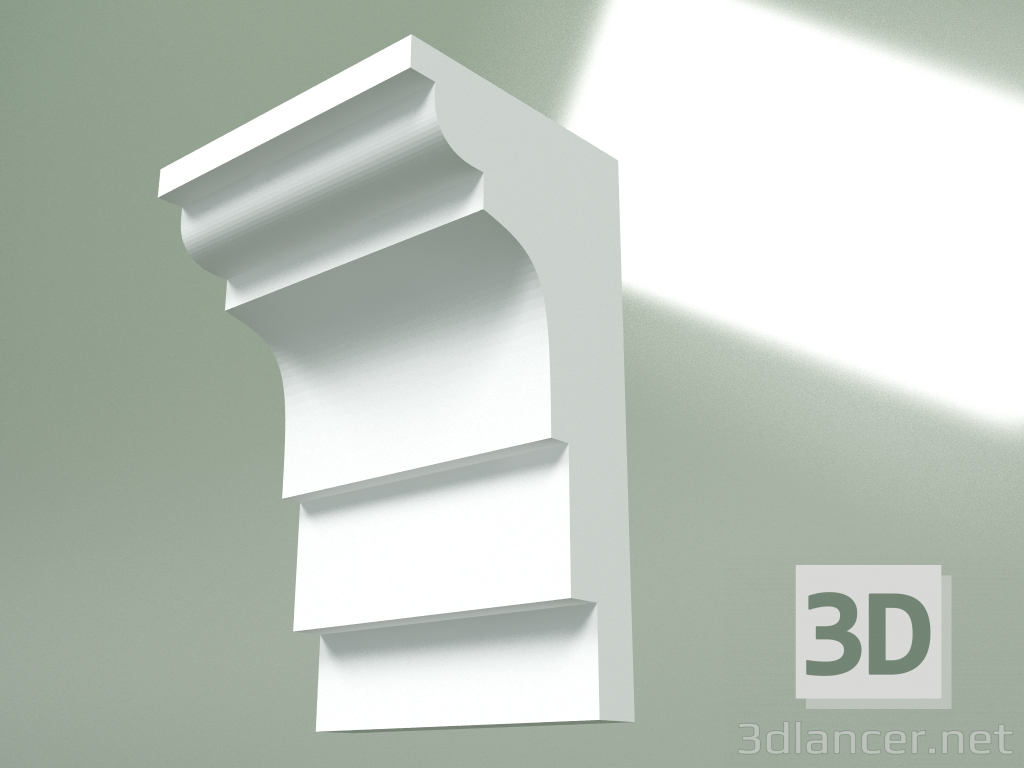 modèle 3D Corniche en plâtre (socle de plafond) KT243 - preview