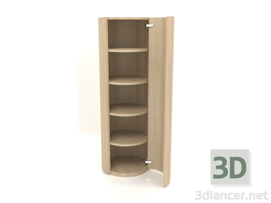 3D Modell Schrank (mit offener Tür) TM 09 (D=503х1510, Holz weiß) - Vorschau