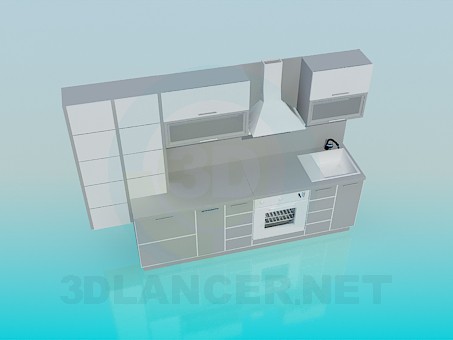 3d model Kitchen - preview