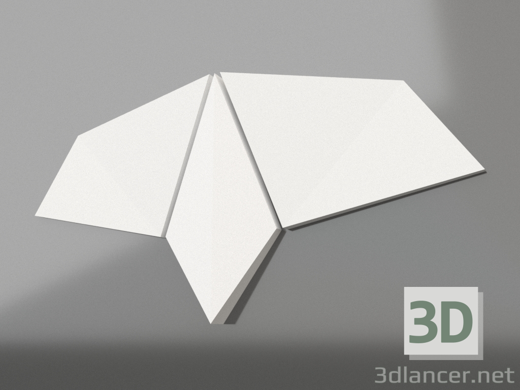 modello 3D Pannello batoid 3d - anteprima