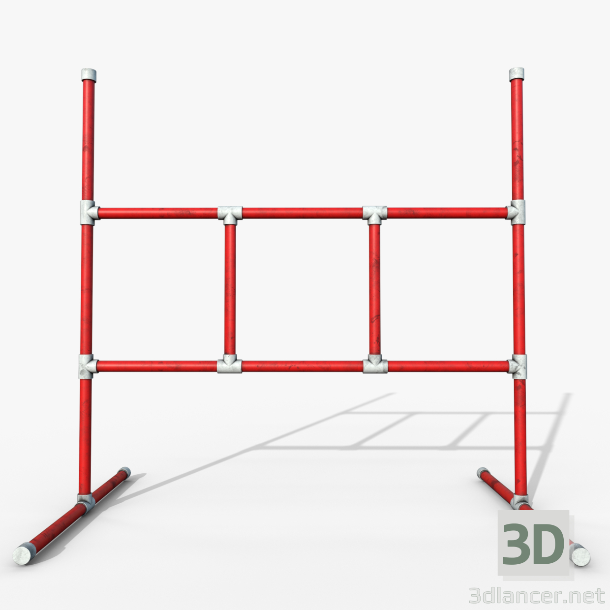 3d Plastic barrier model buy - render