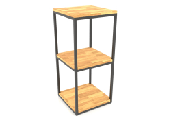 Square shelf-console (WOOD FLOOR, 40x40x86, 3 shelves)