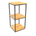 3d model Square shelf-console (WOOD FLOOR, 40x40x86, 3 shelves) - preview