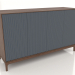 3d model TV stand FARGO with milled facades 1600x500x950 mm (slate, tobacco oak, option 2) - preview