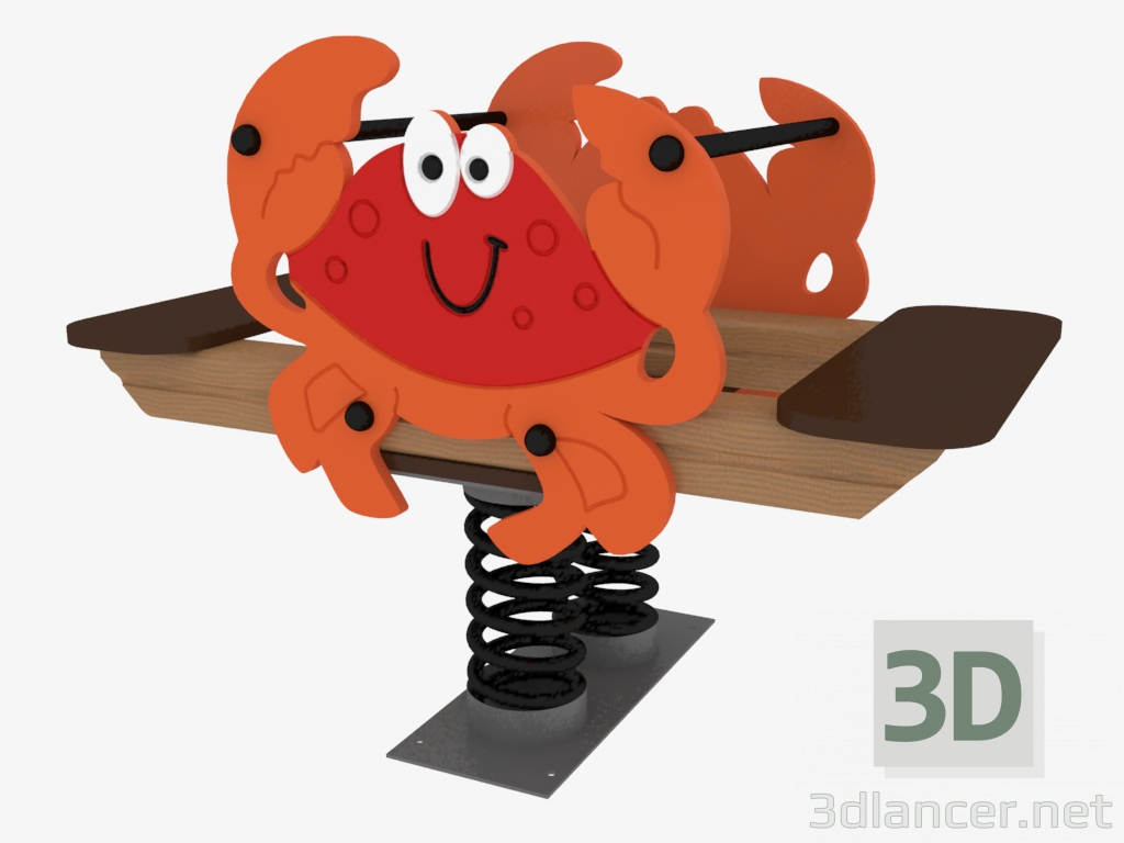 modello 3D Sedia a dondolo di un parco giochi per bambini Crab (6122) - anteprima