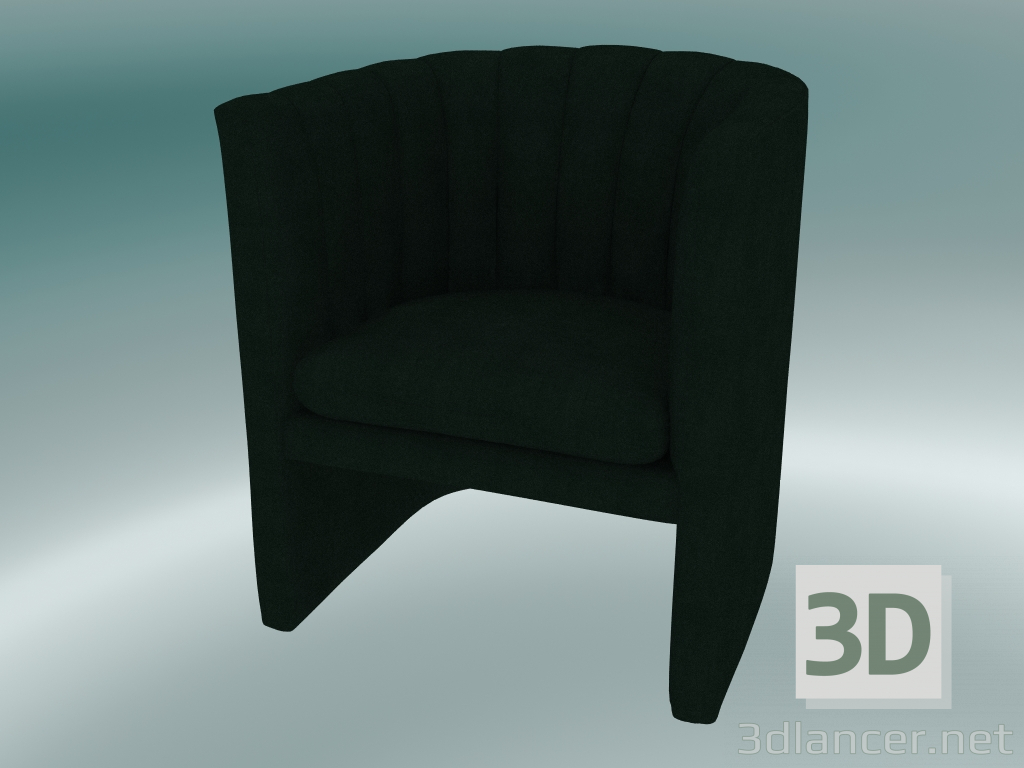 modèle 3D Fauteuil Mocassins (SC23, H 75cm, 65x70cm, Velvet 1 Forest) - preview