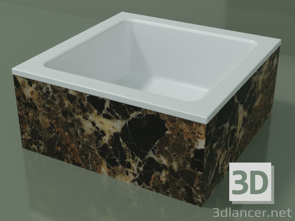 3D modeli Tezgah üstü lavabo (01R111101, Emperador M06, L 36, P 36, H 16 cm) - önizleme