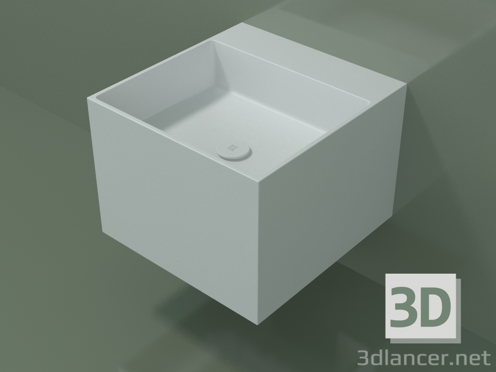 3D modeli Duvara monte lavabo (02UN22302, Glacier White C01, L 48, P 50, H 36 cm) - önizleme