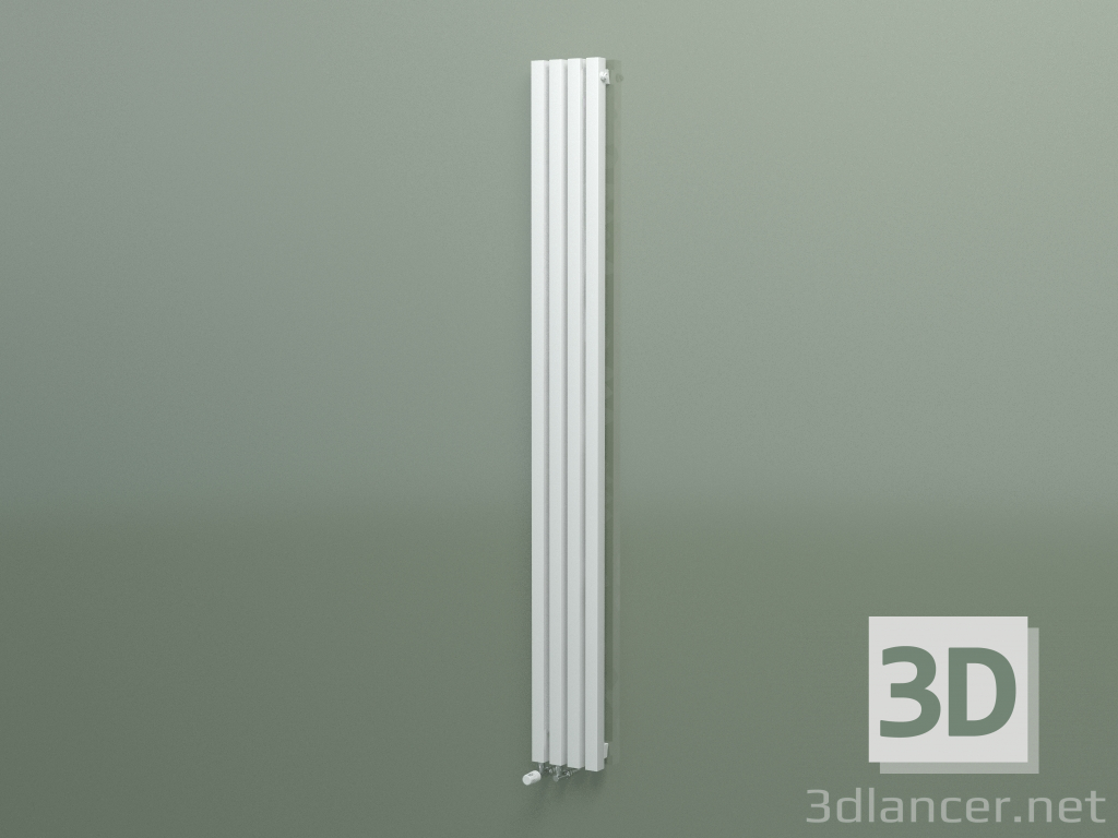 3 डी मॉडल ऊर्ध्वाधर रेडिएटर RETTA (4 खंड 2000 मिमी 40x40, सफेद चमकदार) - पूर्वावलोकन