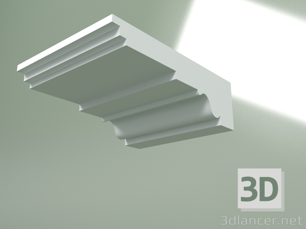 modello 3D Cornicione in gesso (zoccolo a soffitto) KT249 - anteprima