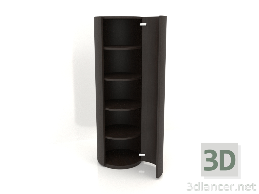 3d model Cabinet (with open door) TM 09 (D=503х1510, wood brown dark) - preview