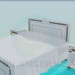 3D Modell Satz von Möbel im Schlafzimmer - Vorschau