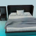 3d model Bed with high headboard - preview