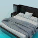 3d model Bed with high headboard - preview