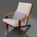 3d model Club lounge chair (Wine red) - preview