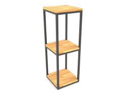 Square shelf-console (WOOD FLOOR, 30x30x86, 3 shelves)