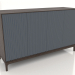 3D modeli Frezelenmiş cepheli TV sehpası FARGO 1600x500x950 mm (arduvaz, koyu meşe, seçenek 2) - önizleme