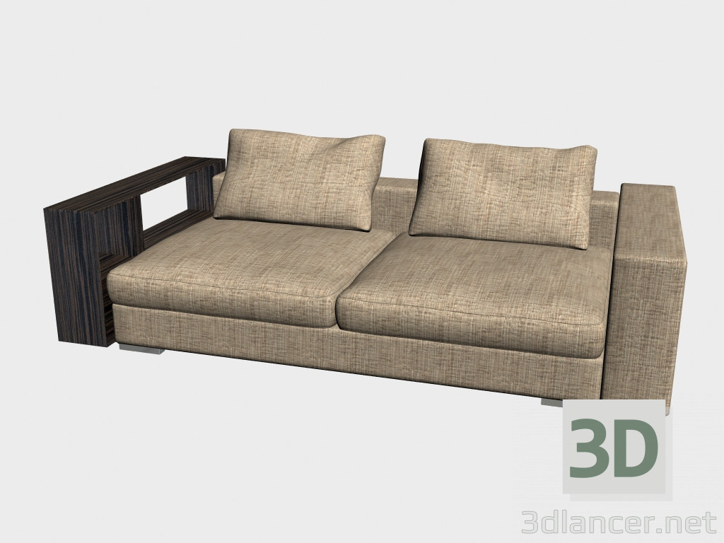 3 डी मॉडल सोफा इनफिनिटी लक्स (अलमारियों 248h124 के साथ) - पूर्वावलोकन