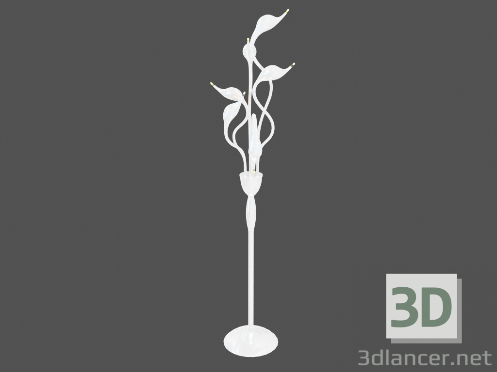 modello 3D Lampada da terra Cigno Collo (751766) - anteprima