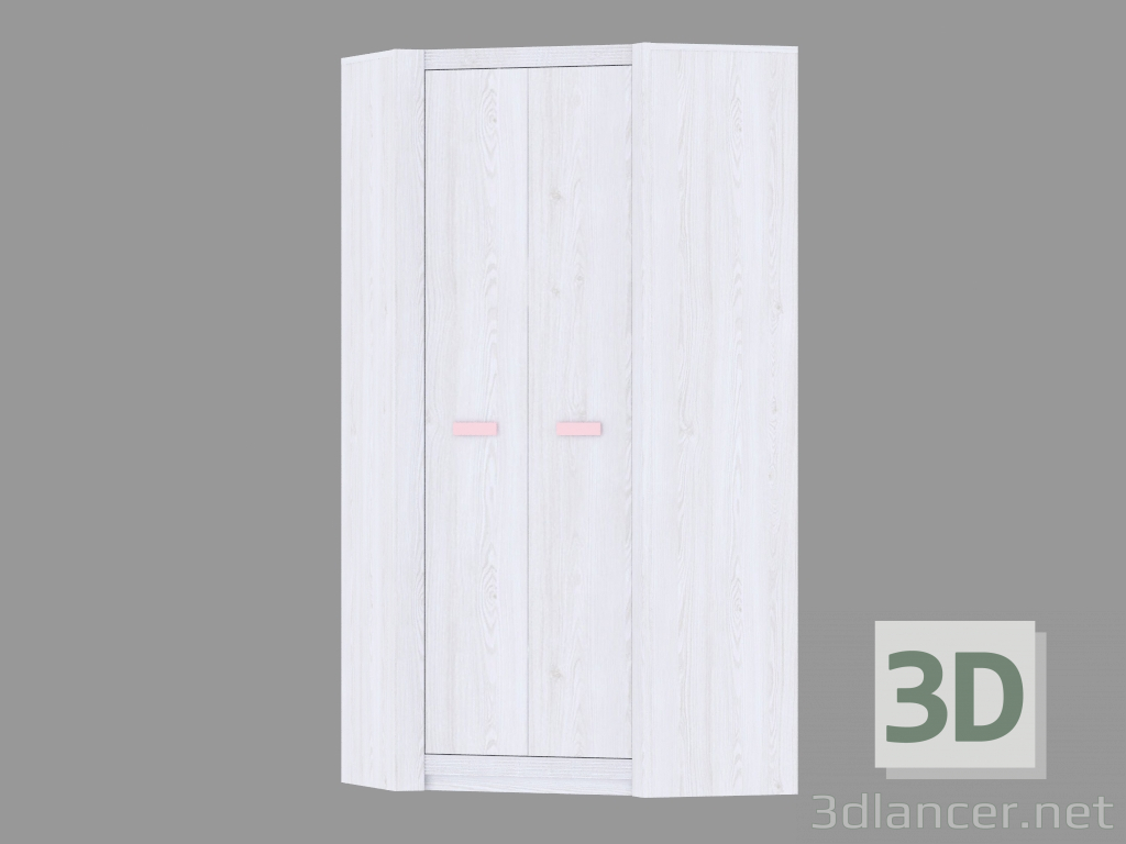 3D Modell Schrägschrank Kleiderschrank 2D (TYP LLOS03) - Vorschau