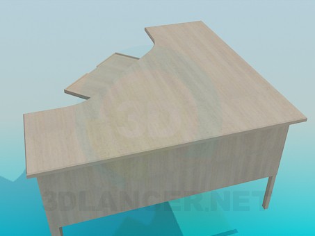 modelo 3D Escritorio de esquina - escuchar modelo 3D Escritorio de esquina - escuchar