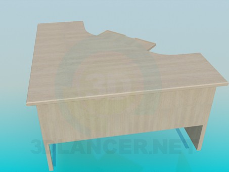 modelo 3D Escritorio de esquina - escuchar modelo 3D Escritorio de esquina - escuchar