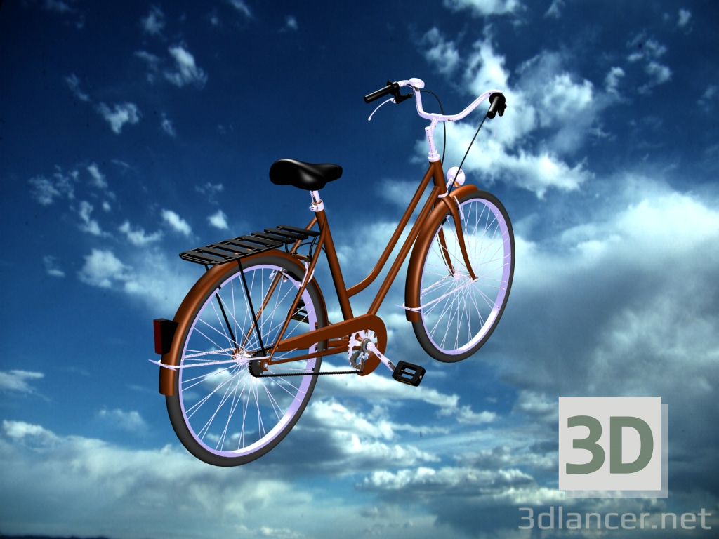 Modelo 3d bicicleta mulher - preview