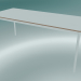 3d model Rectangular table Base 190x80 cm (White, Plywood, White) - preview
