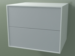 Doppelbox (8AUBCB01, Gletscherweiß C01, HPL P03, L 60, P 50, H 48 cm)