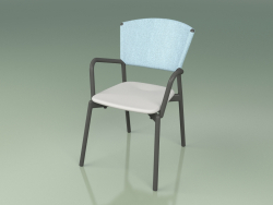 Cadeira 021 (fumaça de metal, céu, resina de poliuretano cinza)