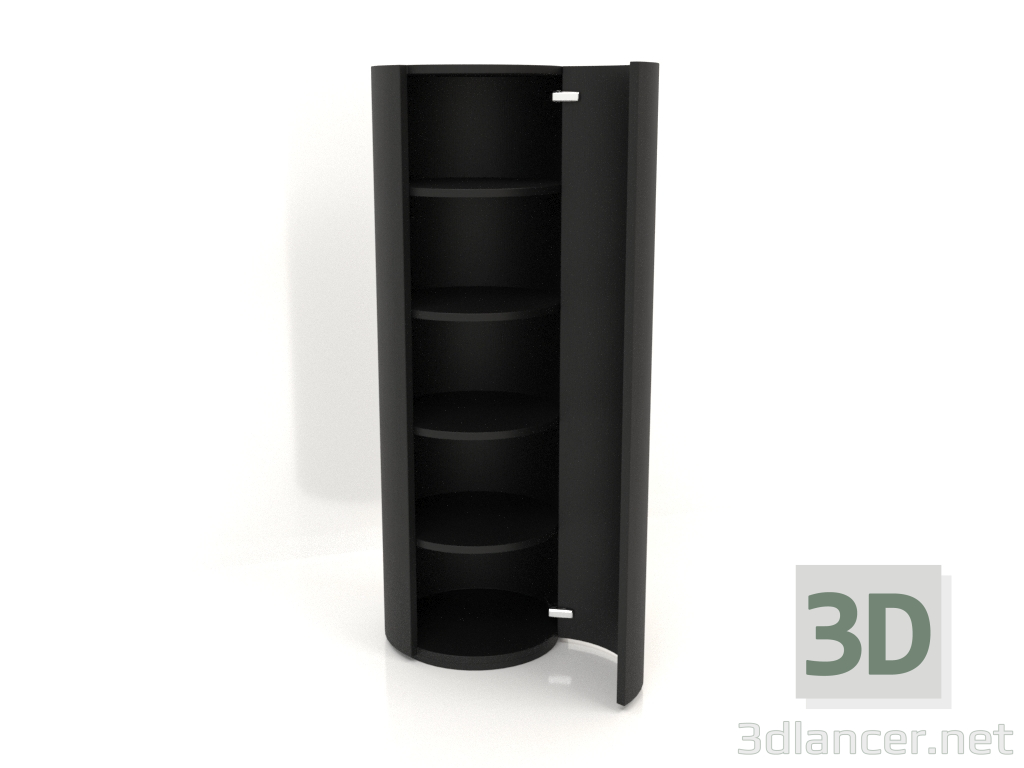 3D Modell Schrank (mit offener Tür) TM 09 (D=503х1510, Holz schwarz) - Vorschau