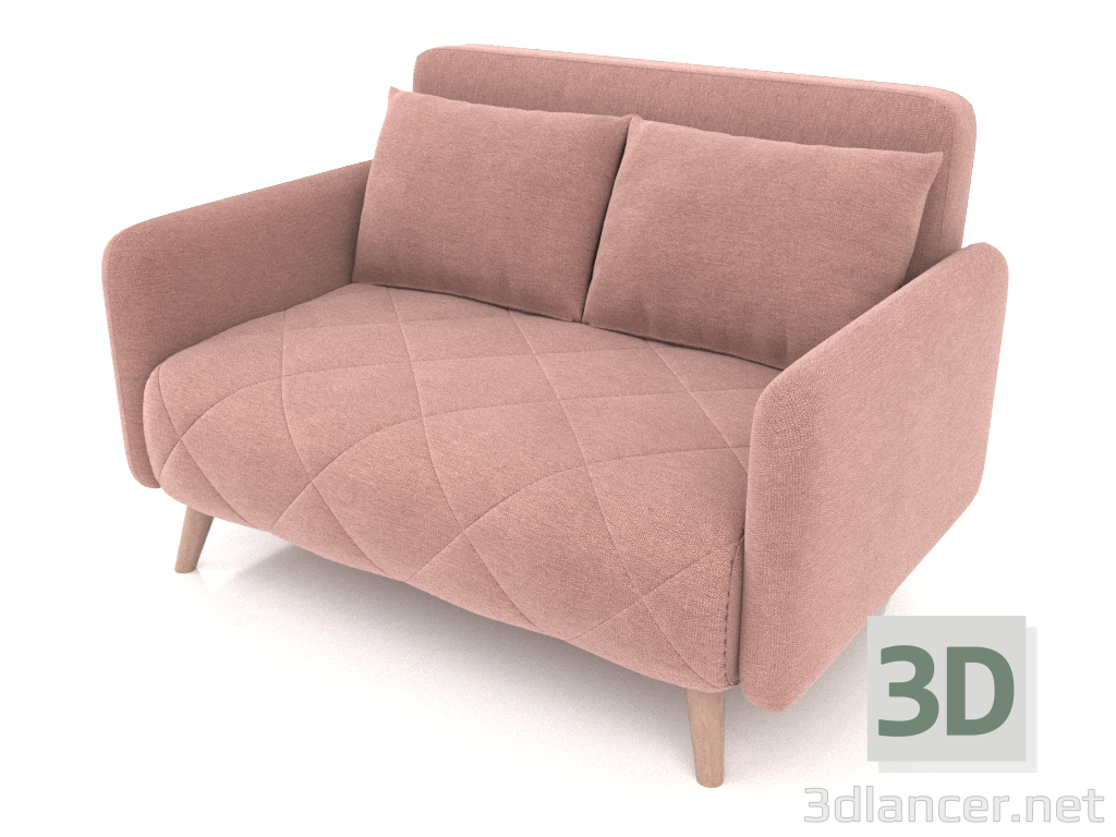 3d модель Диван-ліжко Cardiff (кораловий меланж) – превью
