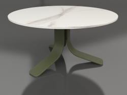 Кофейный стол Ø80 (Olive green, DEKTON Aura)
