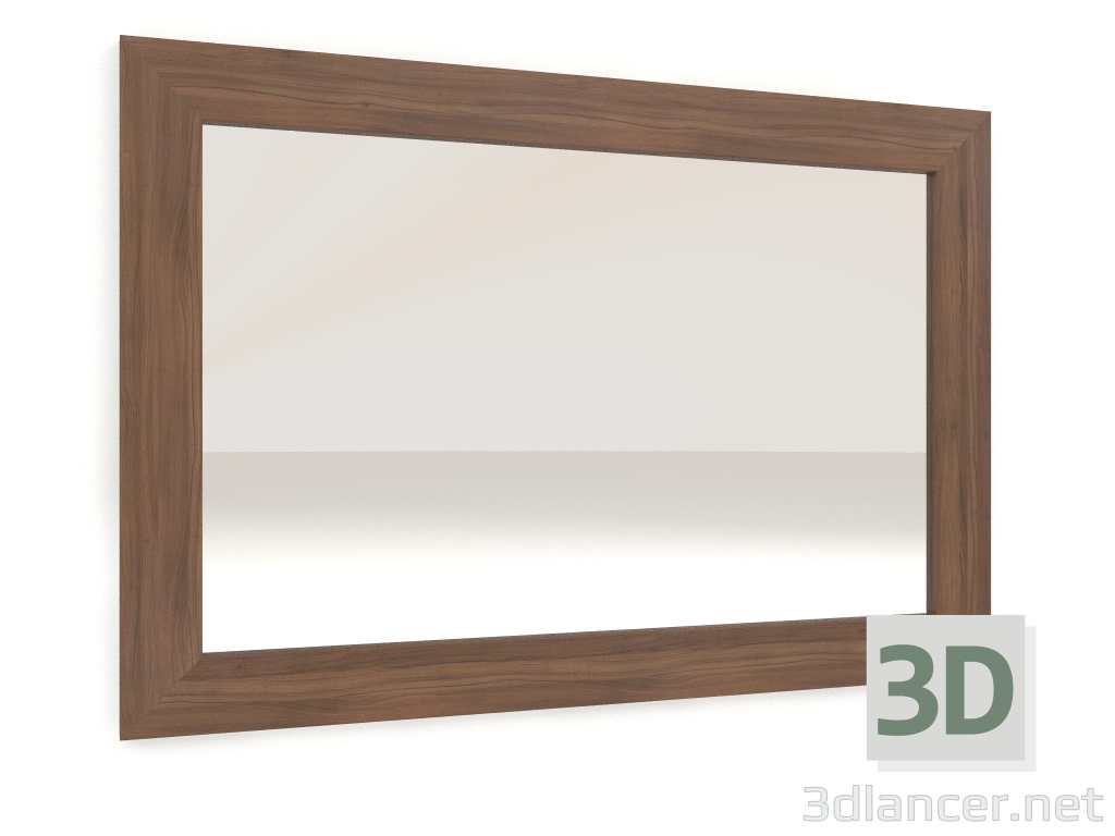 3D modeli Ayna, ceviz kaplama F (110x2,5x75 cm) - önizleme