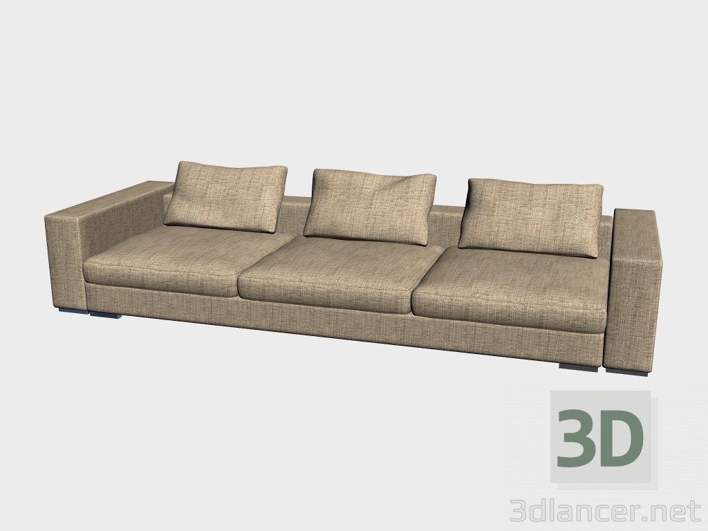 3 डी मॉडल इन्फिनिटी लक्स सोफा (348x124) - पूर्वावलोकन