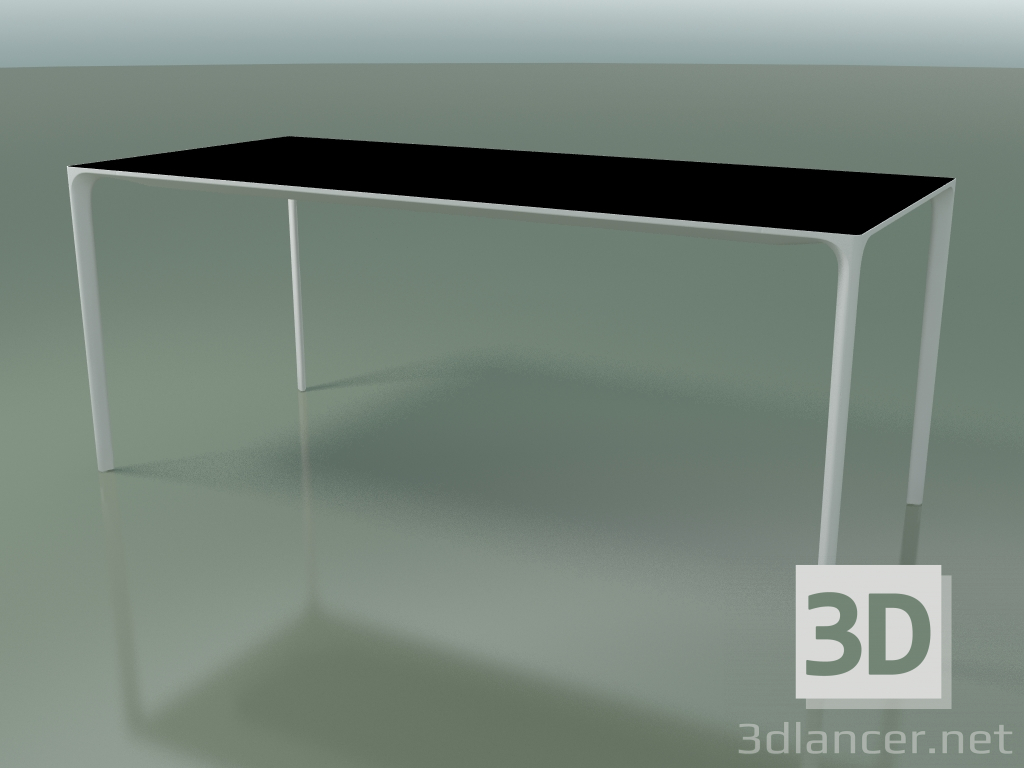 3D Modell Rechteckiger Tisch 0814 (H 74 - 79x180 cm, Laminat Fenix F02, V12) - Vorschau