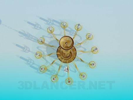 modelo 3D Candelabro con vela de lámparas - escuchar modelo 3D Candelabro con vela de lámparas - escuchar
