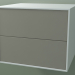 3 डी मॉडल डबल बॉक्स (8AUBCB01, ग्लेशियर व्हाइट C01, HPL P04, L 60, P 50, H 482) - पूर्वावलोकन