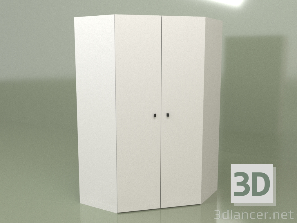 3D modeli Köşe dolap GL 124-1 (Beyaz) - önizleme