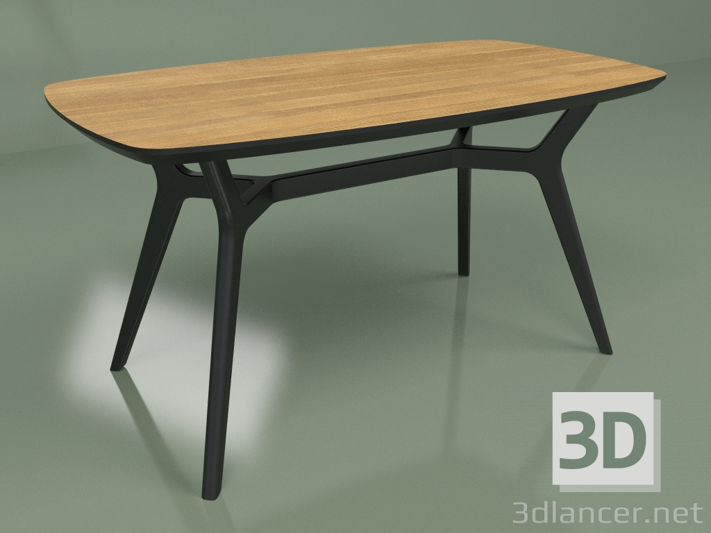 modello 3D Tavolo da pranzo Johann Oak (1400x800) - anteprima