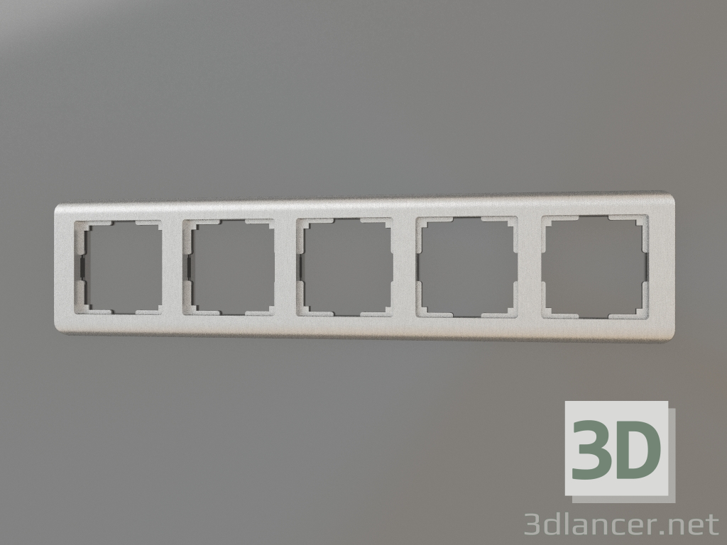 3D modeli 5 direk için çerçeve Akış (gümüş) - önizleme