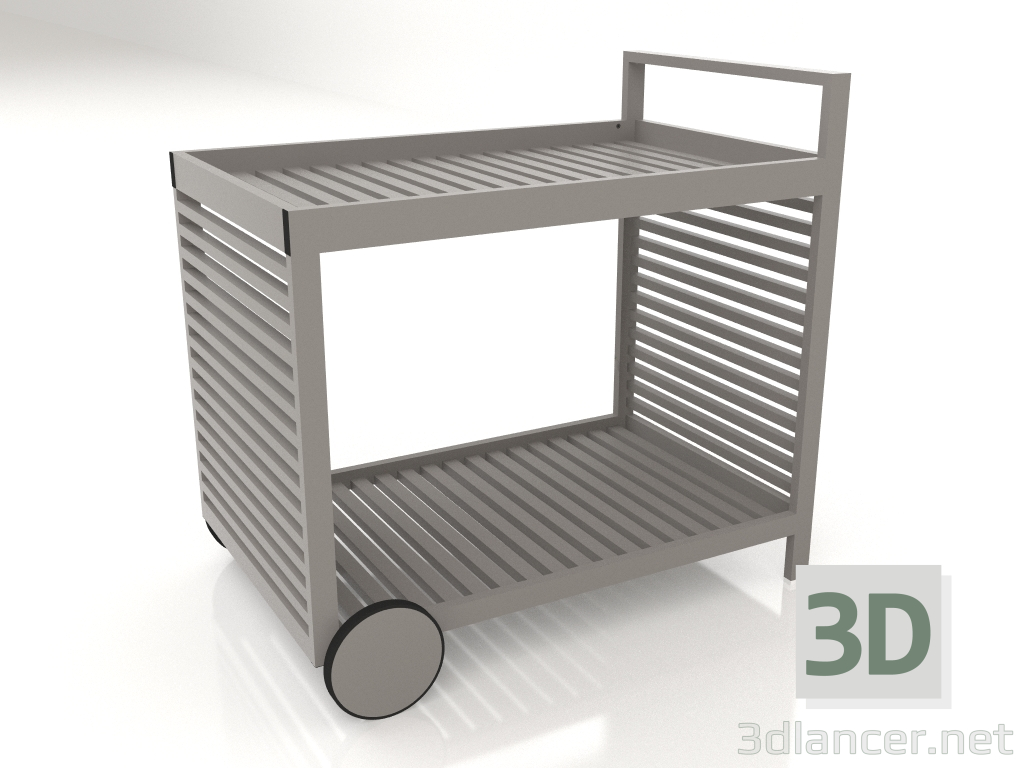 modello 3D Carrello di servizio (Grigio quarzo) - anteprima