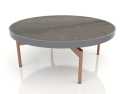 Round coffee table Ø90x36 (Anthracite, DEKTON Radium)