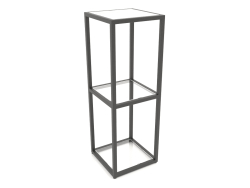 Rack de console quadrado (VIDRO, 30x30x86, 3 prateleiras)