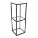 3d model Square console rack (GLASS, 30x30x86, 3 shelves) - preview